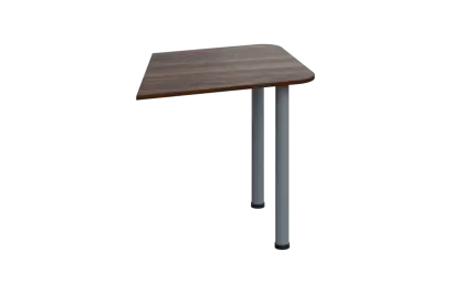 EJZ 2 - 80 přístavba jednací, kovová podnož stříbrná, síla desky 25 mm, ořech královský